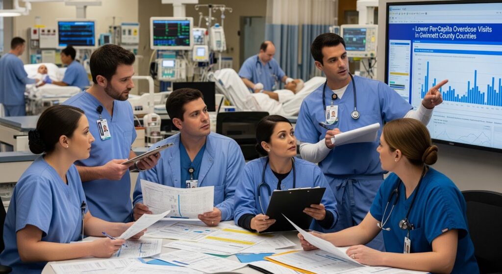 Atlanta ER overdose rates by county