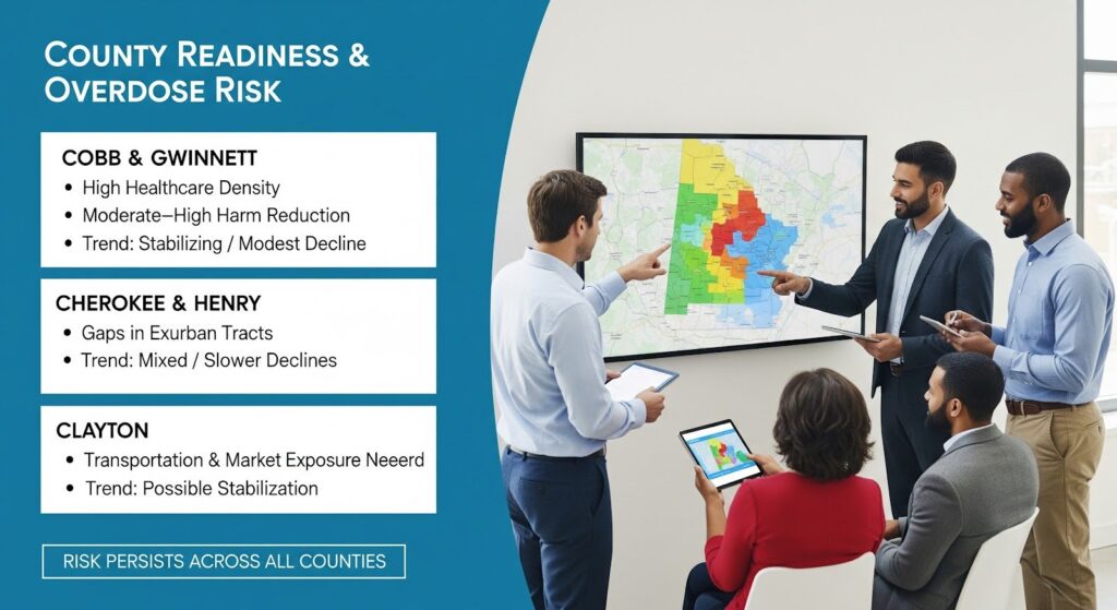 How Did Fentanyl + Stimulant Polysubstance Use Change Overdose Risk in Suburban Counties (2022–2025)? 2 atlanta county overdose trends 2022 2025