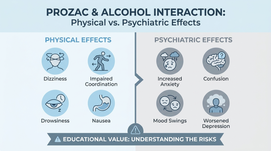 side effects of prozac and alcohol