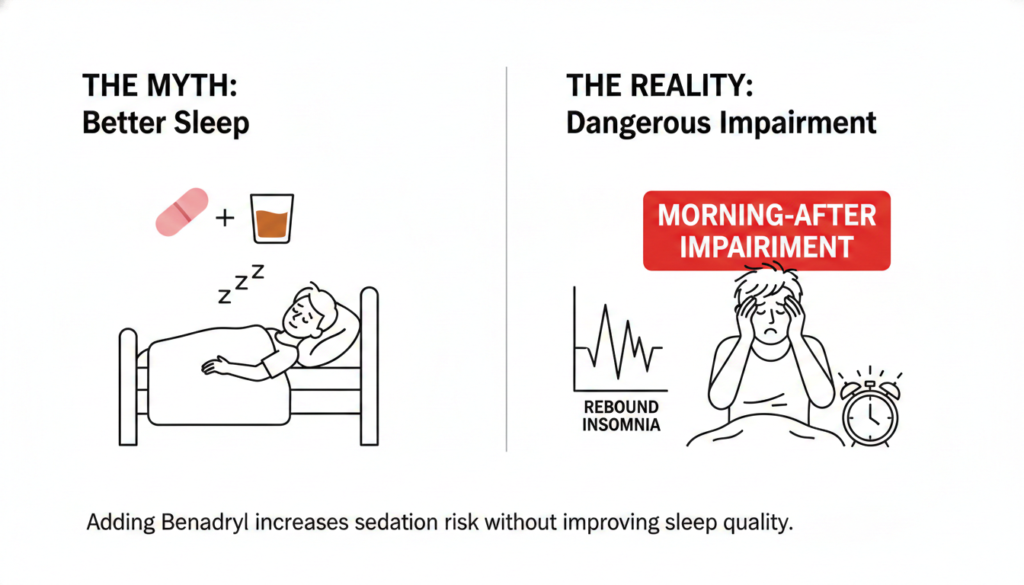 what happens if you mix benadryl and alcohol