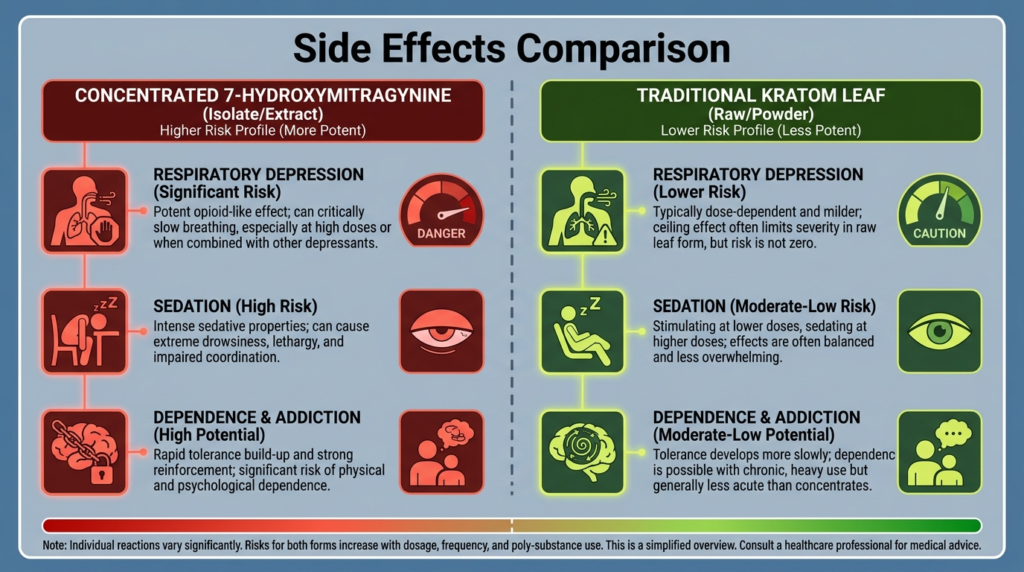 7-Hydroxymitragynine vs Kratom: Effects, Side Effects & Risks 2 7 hydroxymitragynine vs kratom side effects