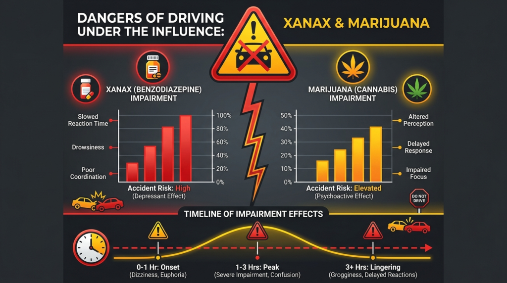 can you mix xanax and weed