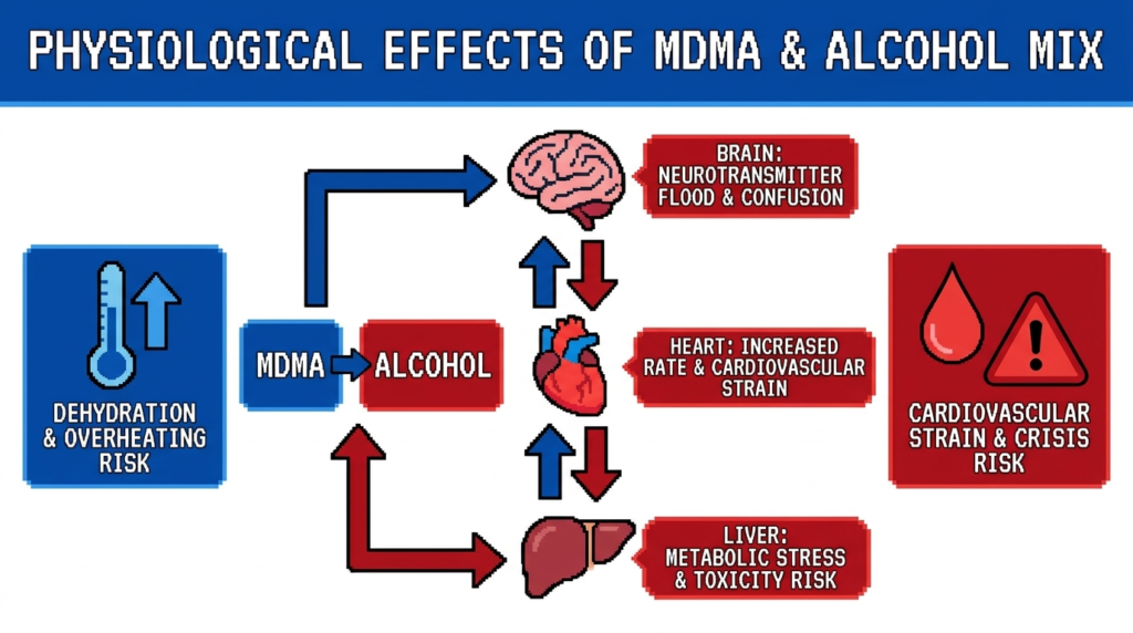 MDMA and Alcohol: Risks & Effects of Mixing Molly and Alcohol 1 alcohol and molly