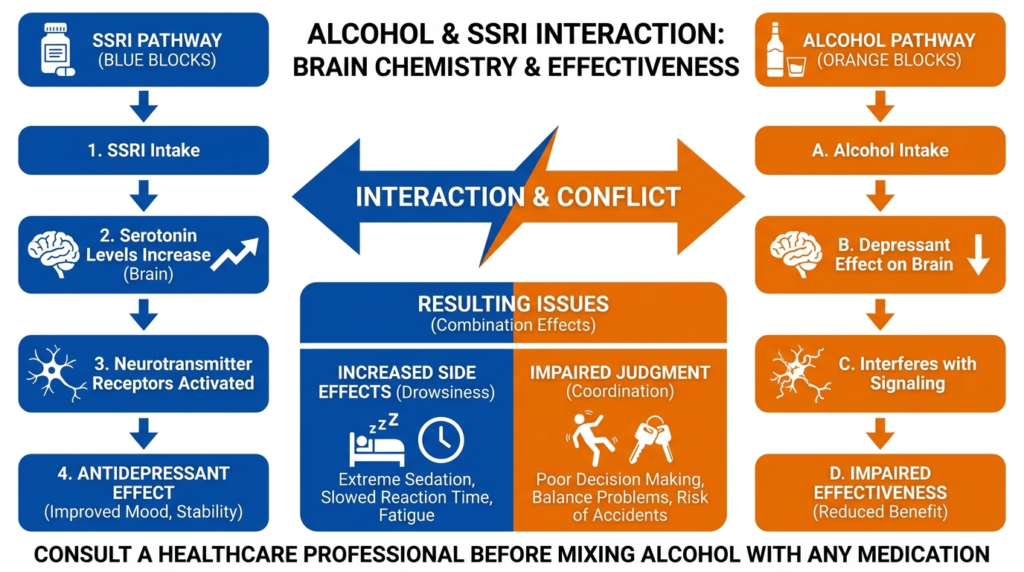 what happens if you mix alcohol and antidepressants
