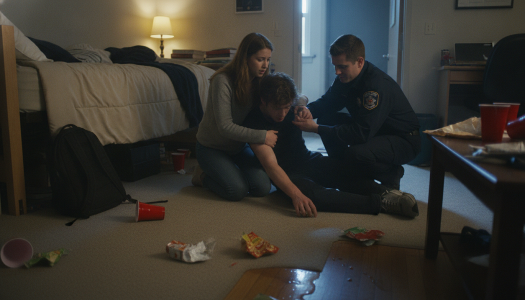Ritalin and Alcohol: Risks and Interactions Explained 1 Campus responder helping student after possible Ritalin and alcohol poisoning