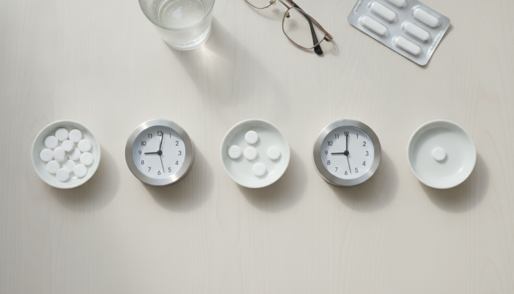 Naproxen and Alcohol: The Risks and How Long to Wait 1 Visual concept of naproxen half life and next day drug overlap