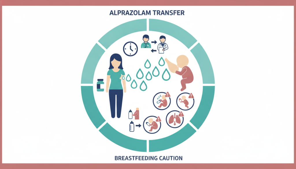 Taking Xanax While Pregnant or Breastfeeding: The Risks 1 Breastfeeding infographic showing Xanax exposure and infant sedation warning signs
