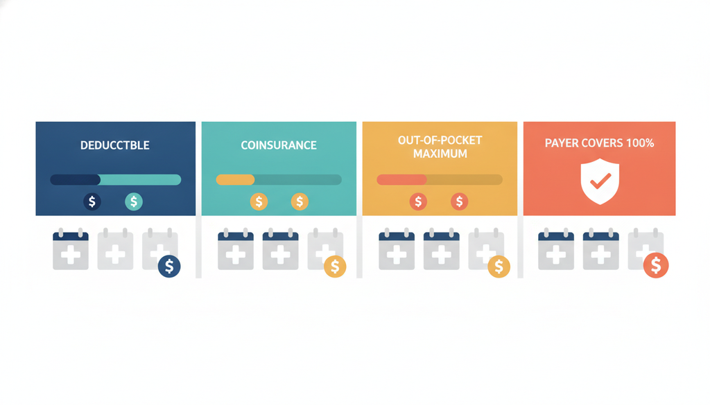 Infographic showing how deductible and coinsurance affect PHP cost