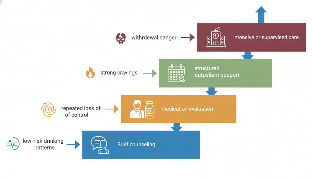 Sober Curious Meaning: What It Is and What a Break Does 2 Stepped care options for alcohol use based on risk and withdrawal severity