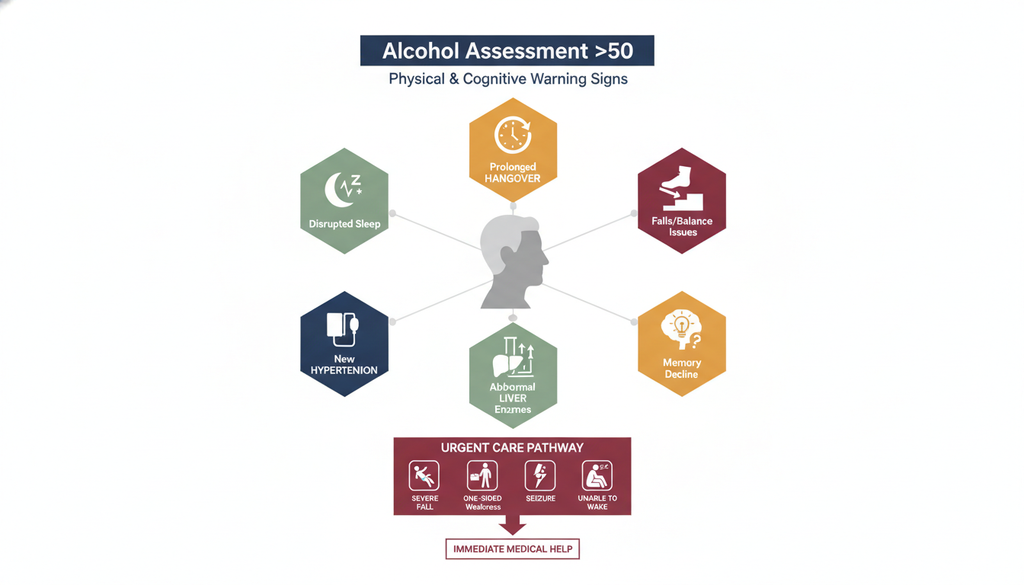 Alcohol and Aging: Why Your Tolerance Drops After 50 2 Alcohol and aging warning signs including falls, poor sleep and memory lapses
