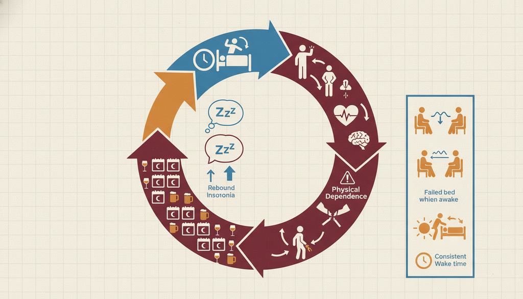 Progression from alcohol tolerance to rebound insomnia and dependence